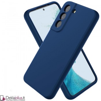 Liquid Air silikoninis mėlynas dėklas - su kameros apsauga (Samsung S22 Plus)